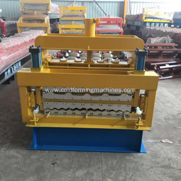 Corrugated glazed tile double decker roll forming machine